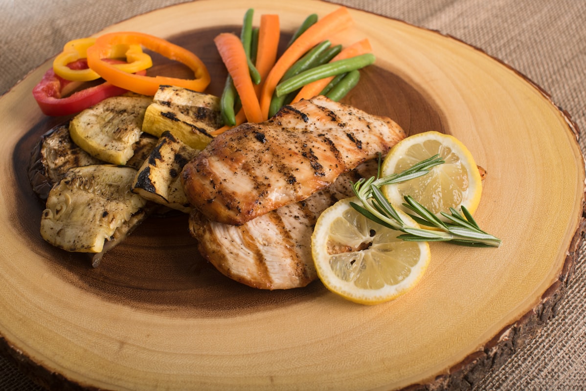 Mediterranean diet meal preparation with fresh ingredients